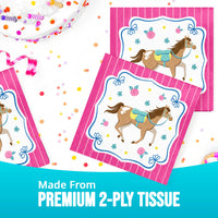 Horse Charm Luncheon Napkins (16/Pkg)