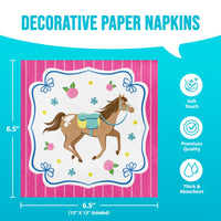 Horse Charm Luncheon Napkins (16/Pkg)