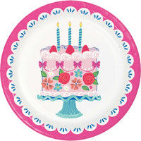 Floral Cake Dinner Plates 9