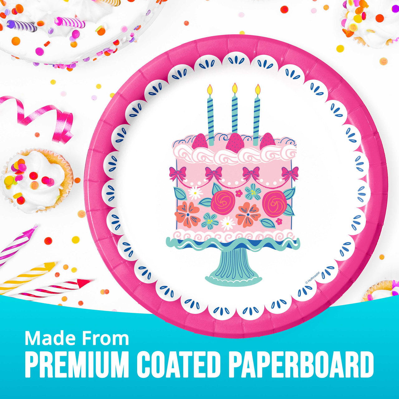 Floral Cake Dinner Plates 9" (8/Pkg)