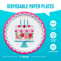 Floral Cake Dinner Plates 9