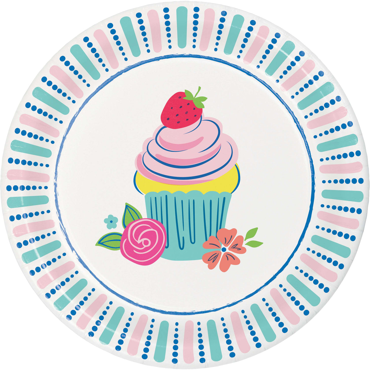 Floral Cake Luncheon Plates 7" (8/Pkg)