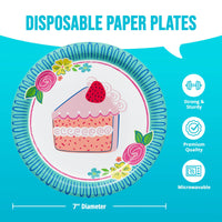 Floral Cake Luncheon Plates 7