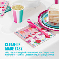 Floral Cake Luncheon Napkins (16/Pkg)