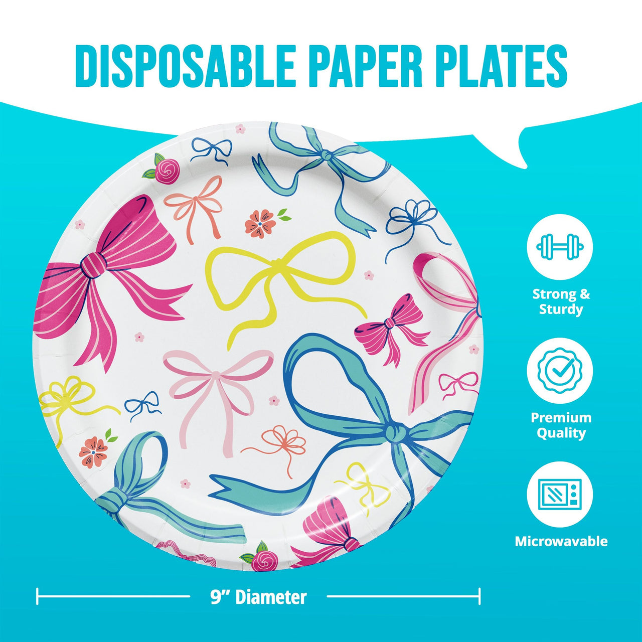 Bow Bash Dinner Plates 9" (8/Pkg)