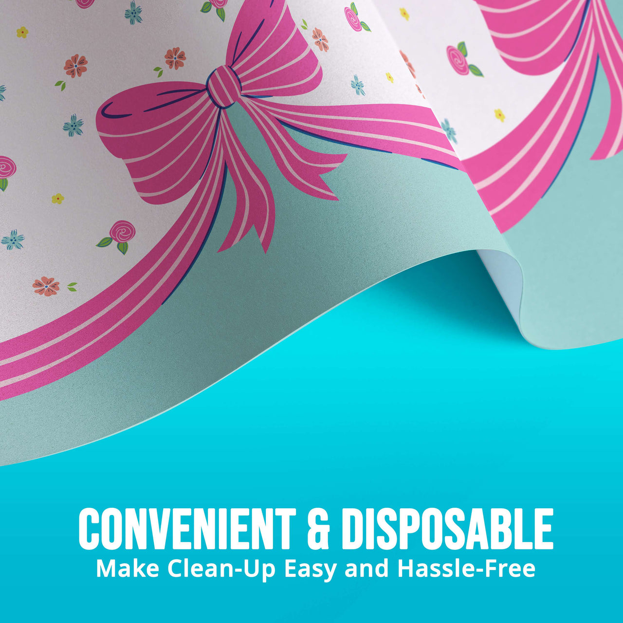 Bow Bash Plastic Tablecover 54" x 96"