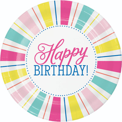 Birthday Brights Dinner Plates 9"