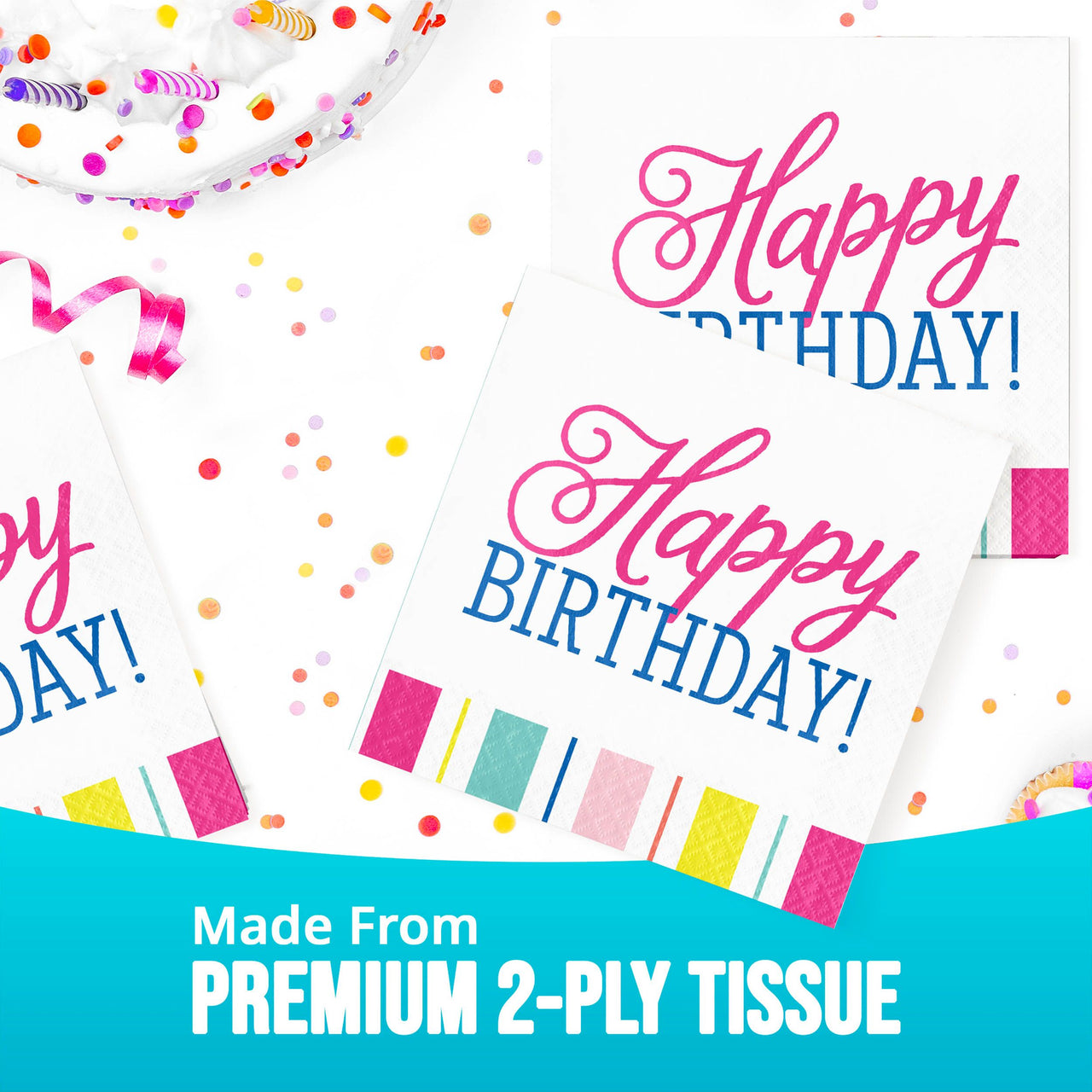 Birthday Brights Luncheon Napkins (16/Pkg)