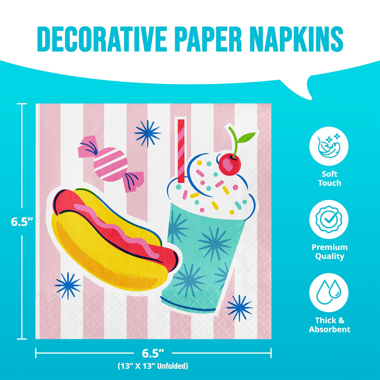 Birthday Treats Luncheon Napkins (16/Pkg)