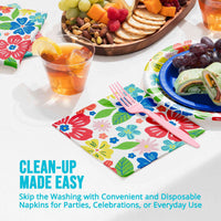 Abundant Florals Luncheon Napkins (16/Pkg)
