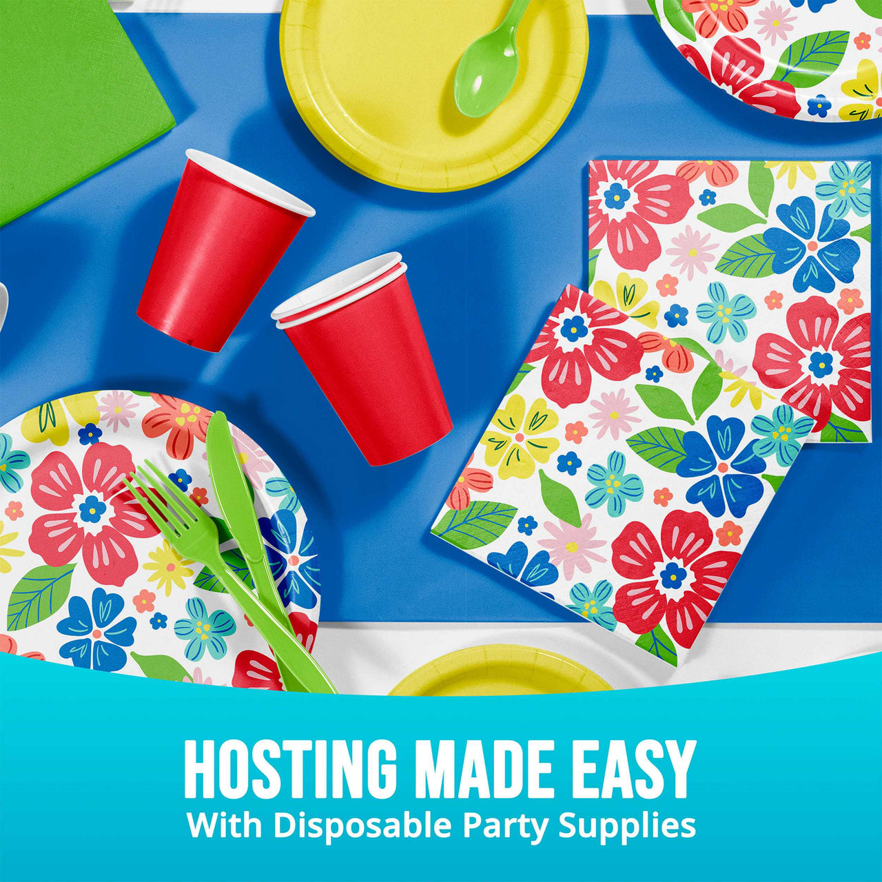 Abundant Florals Luncheon Napkins (16/Pkg)