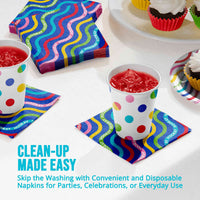 Color Waves Beverage Napkins (16/Pkg)