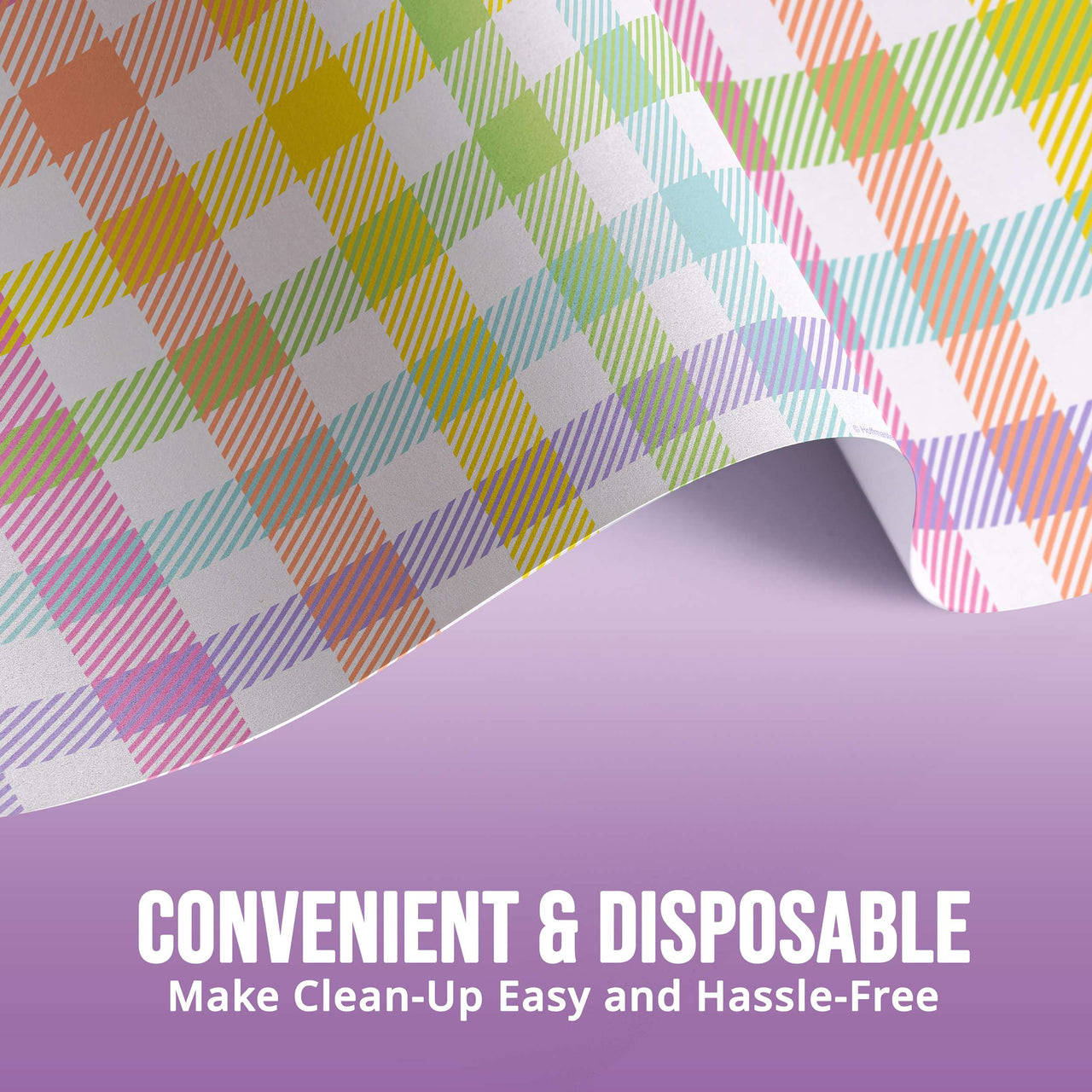Easter Plaid Plastic Tablecover 54" x 108"