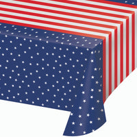Patriotic Plastic Tablecover 54