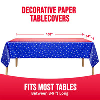Patriotic Plastic Tablecover 54