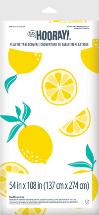 Lemons Plastic Tablecover 54