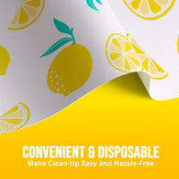 Lemons Plastic Tablecover 54