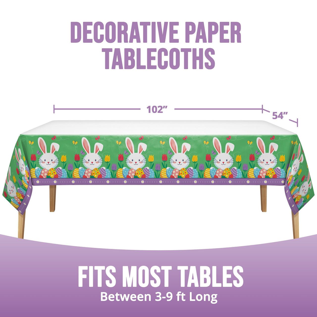 Hoppy Trails Plastic Tablecover 54" x 96"