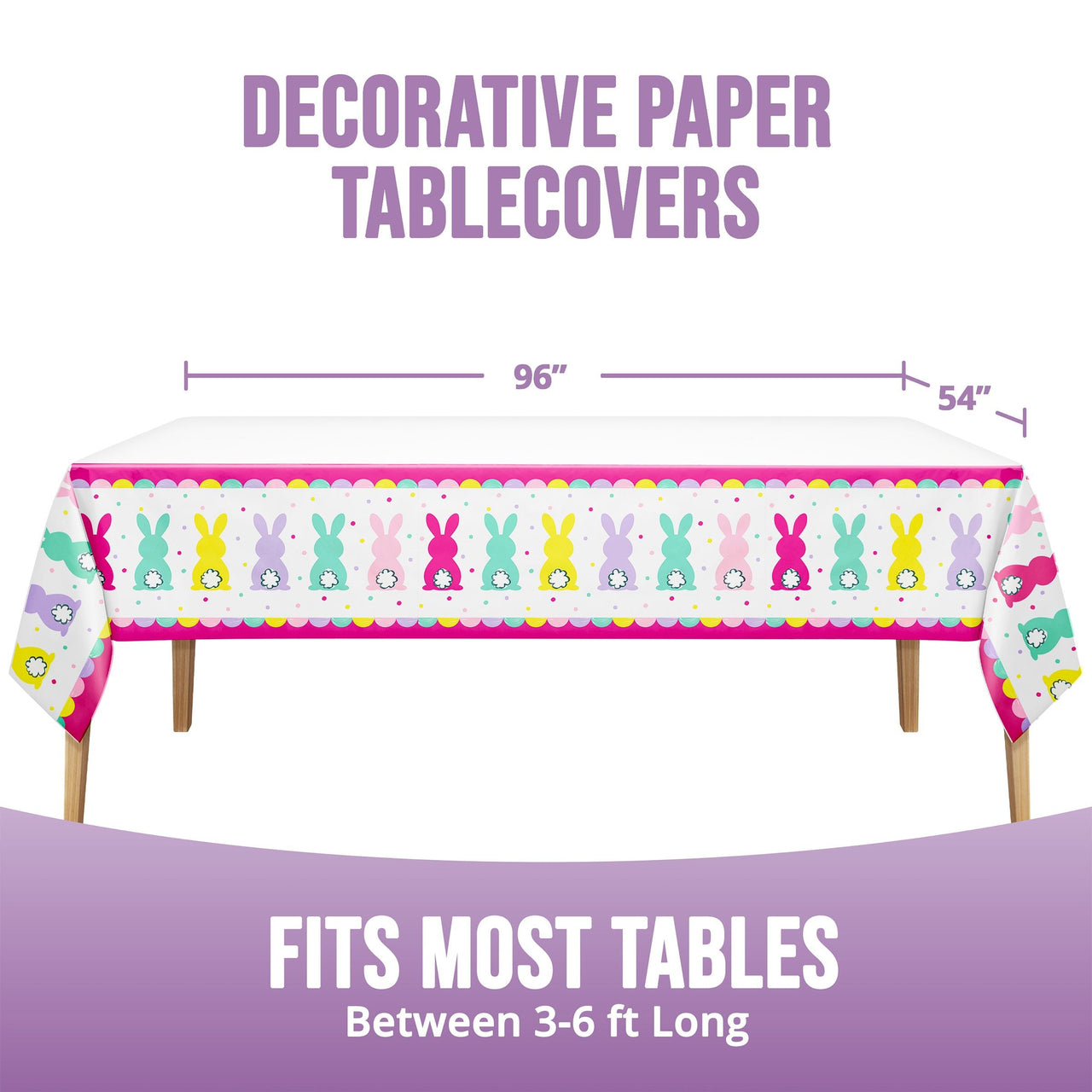 Eggstra Easter Plastic Tablecover 54" x 96"