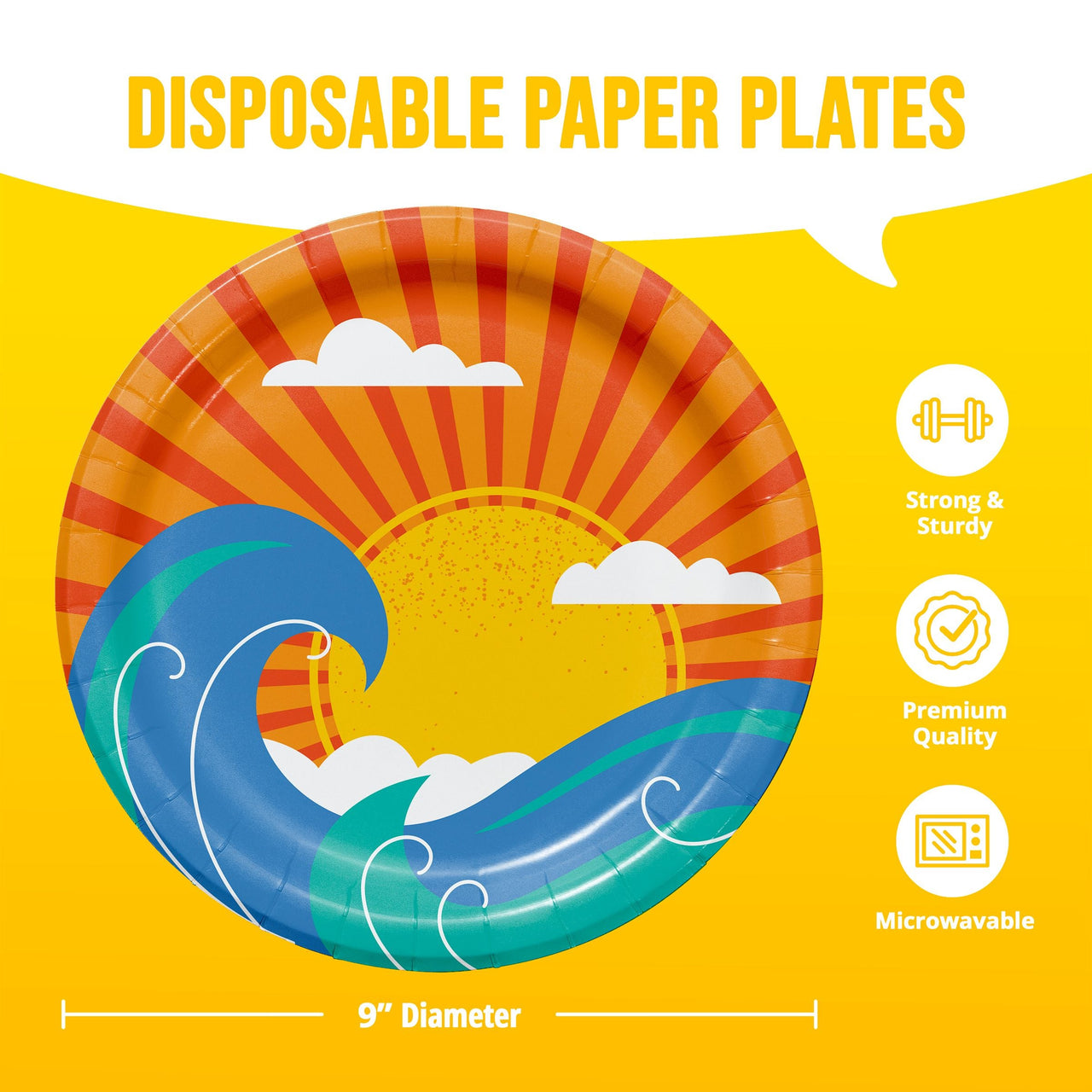 Sun Kissed Dinner Plates 9" (8/Pkg)