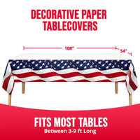 Flag Flair Plastic Tablecover 54