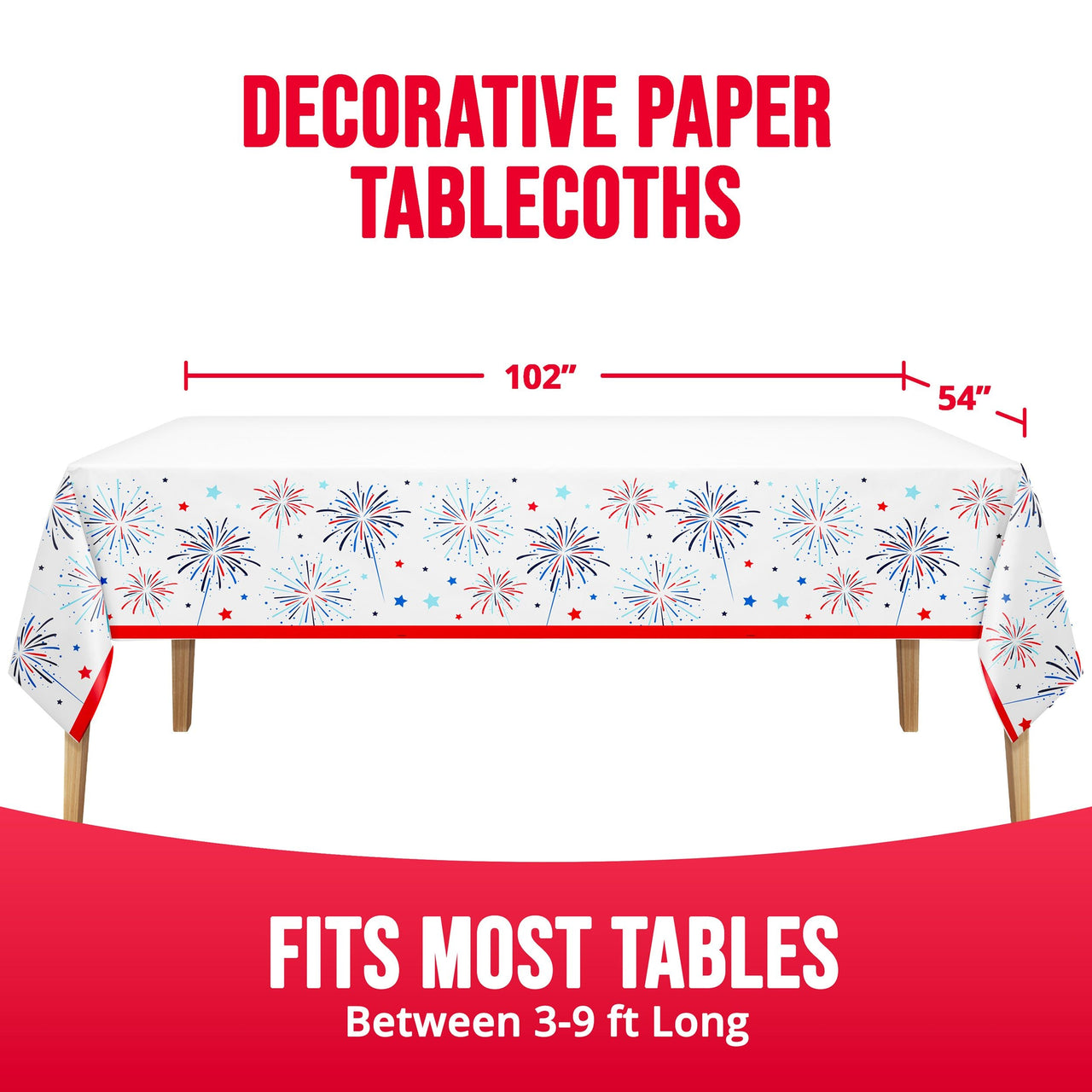 Liberty Lights Plastic Tablecover 54" x 96"