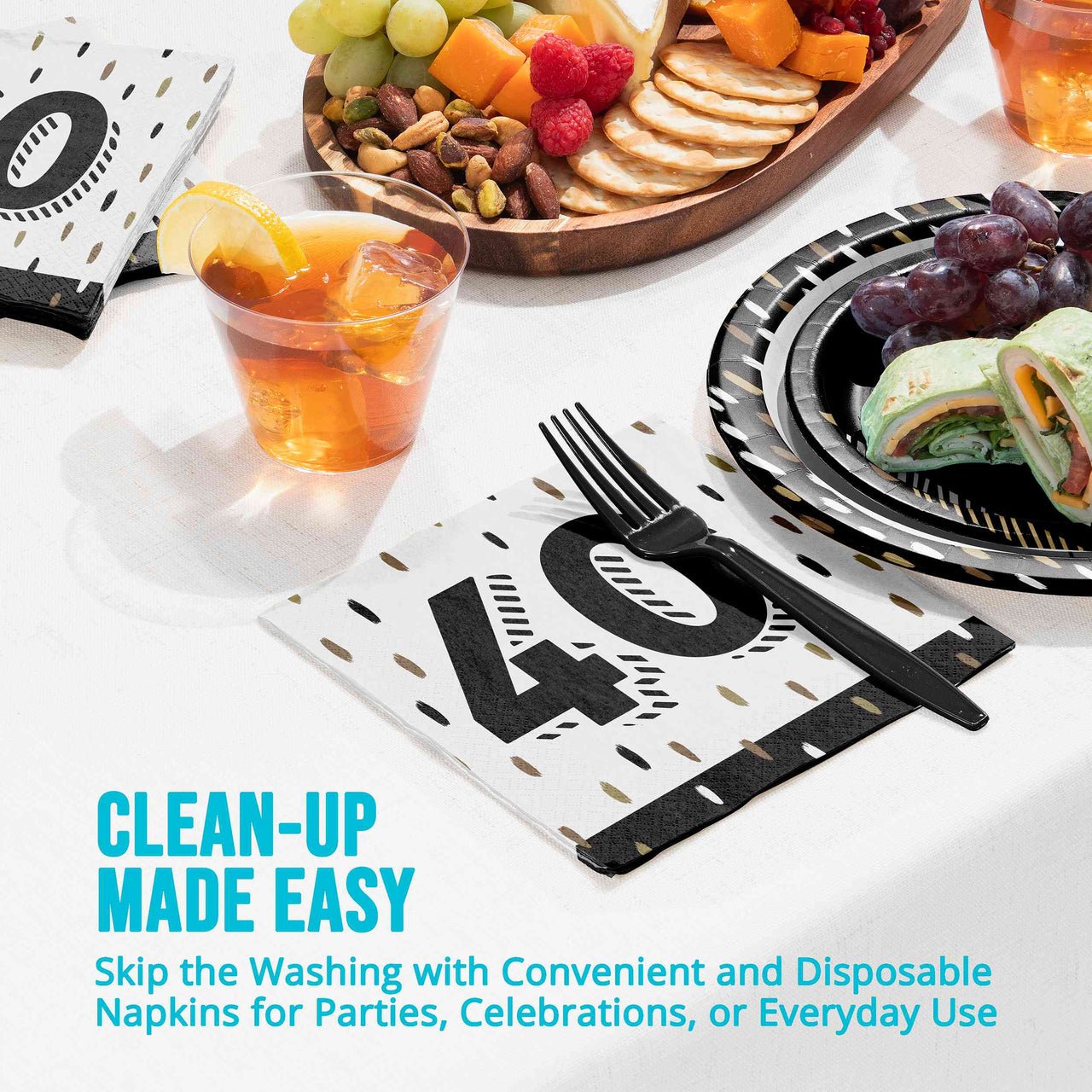 Golden Wishes 40th Luncheon Napkins (16/Pkg)