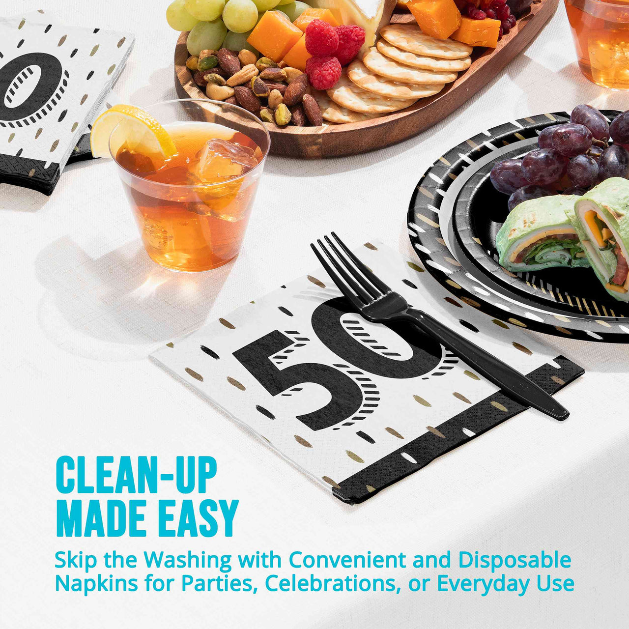 Golden Wishes 50th Luncheon Napkins (16/Pkg)