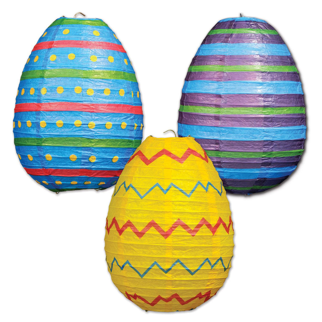 Easter Egg Paper Lanterns - Bulk 18 Pack