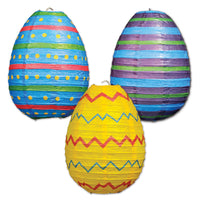 Easter Egg Paper Lanterns - Bulk 18 Pack