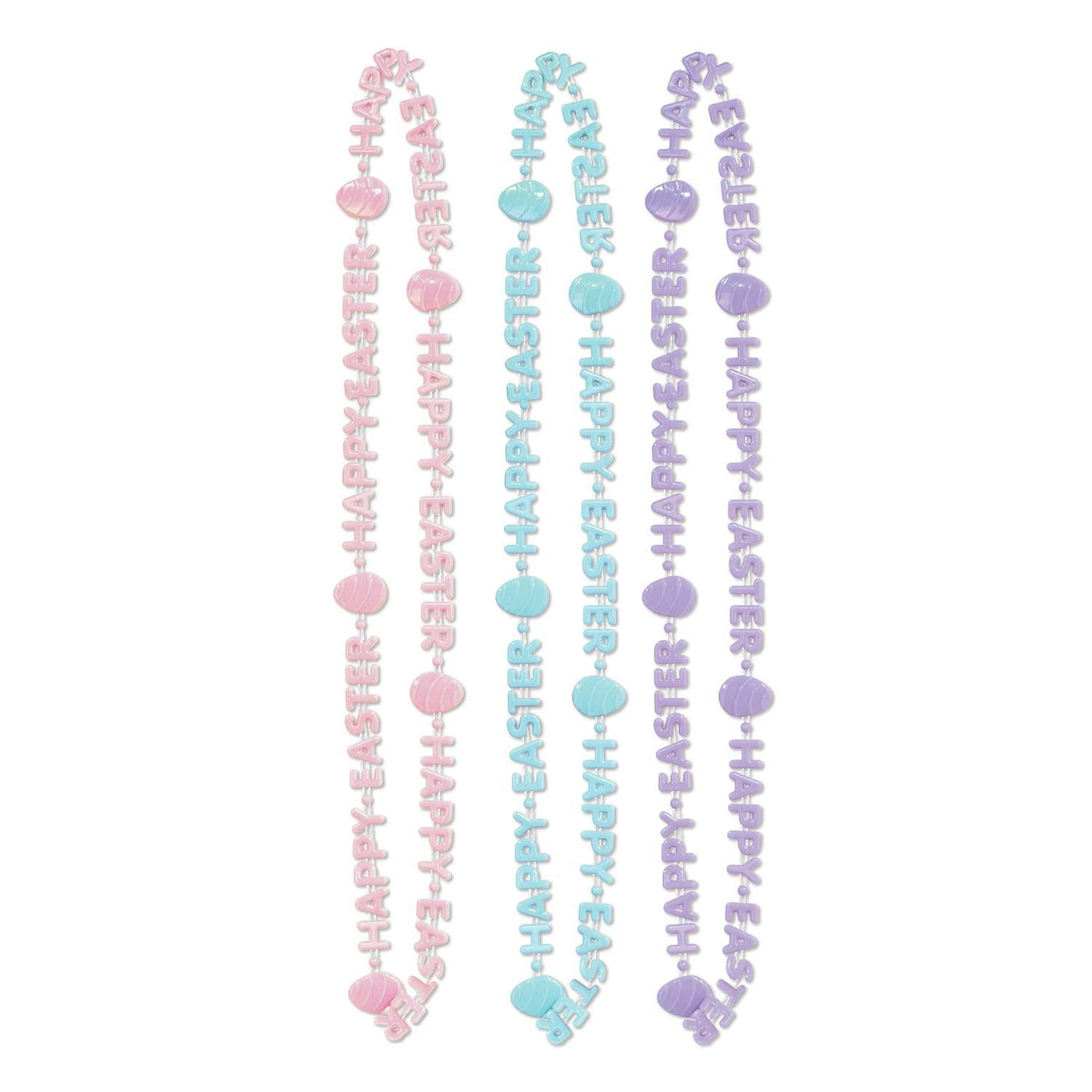 Happy Easter Bead Necklaces - Bulk 36 Pack