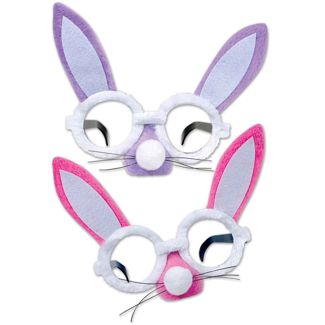Easter Plush Bunny Glasses - Bulk 12 Pack