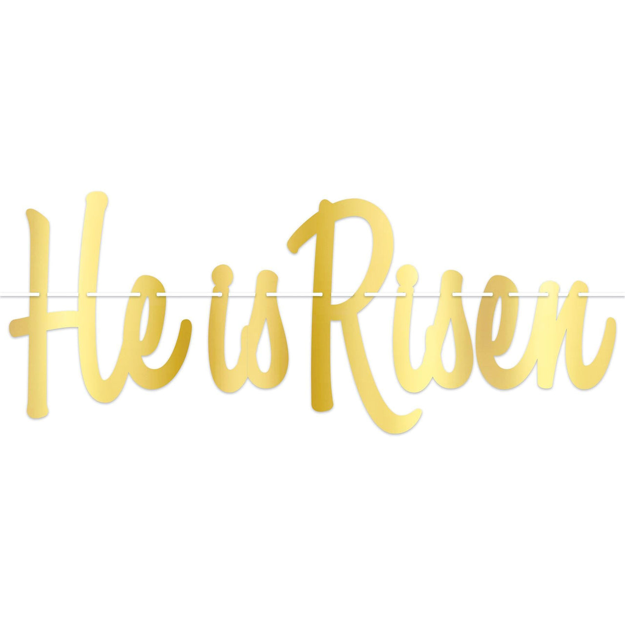 Easter Foil He Is Risen Streamer - Bulk 12 Pack