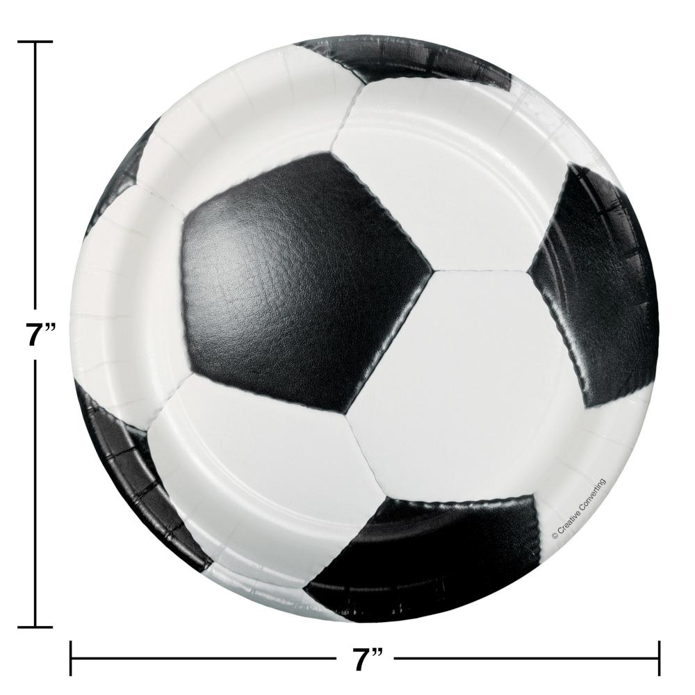 96ct Bulk Soccer Dessert Plates