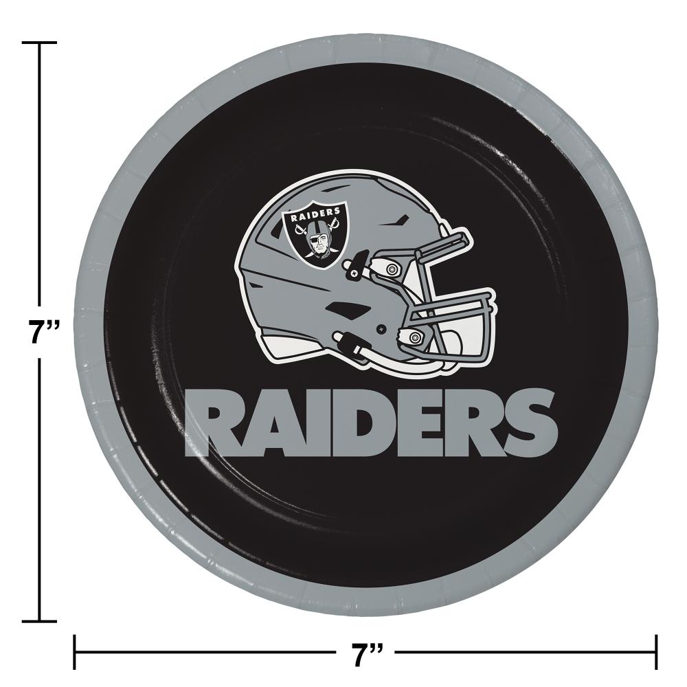 Las Vegas Raiders Dessert Plates, 8 ct Party Decoration