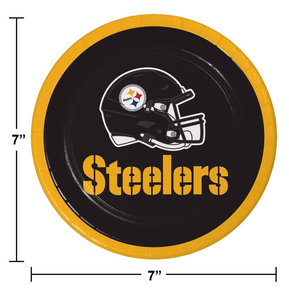 Pittsburgh Steelers Dessert Plates, 8 ct Party Decoration