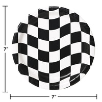 Black And White Check Dessert Plates, 8 ct Party Decoration