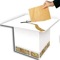 6 Pack Bulk Grad Cap Graduation Party Card Box - white