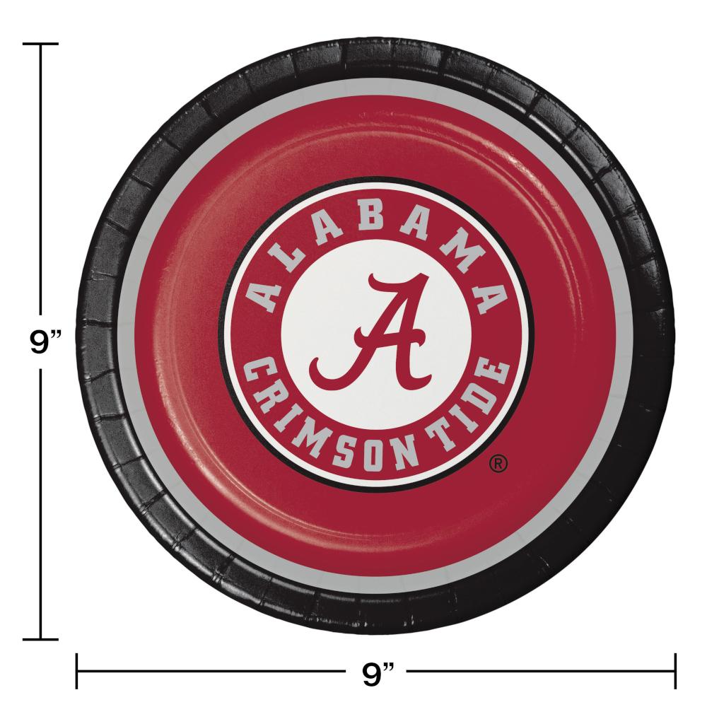 University Of Alabama Paper Plates, 8 ct Party Decoration