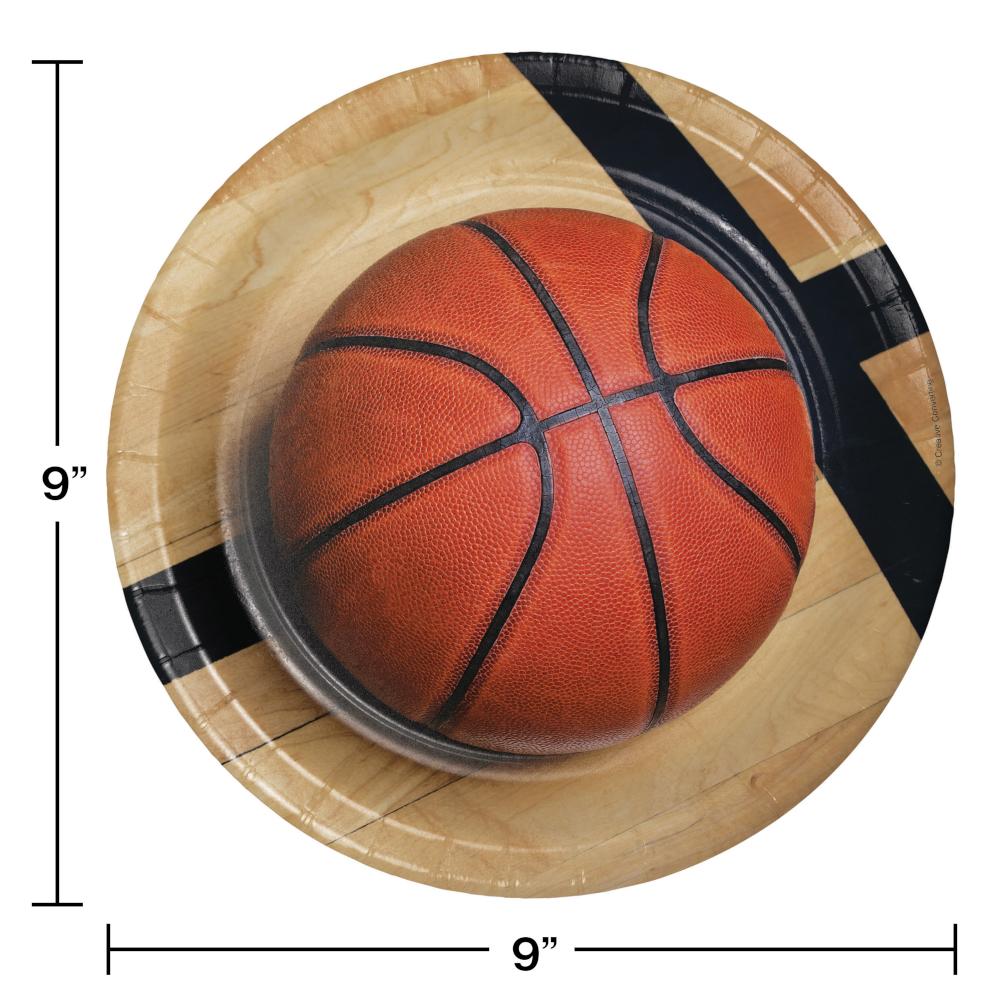 96ct Bulk Basketball Dinner Plates