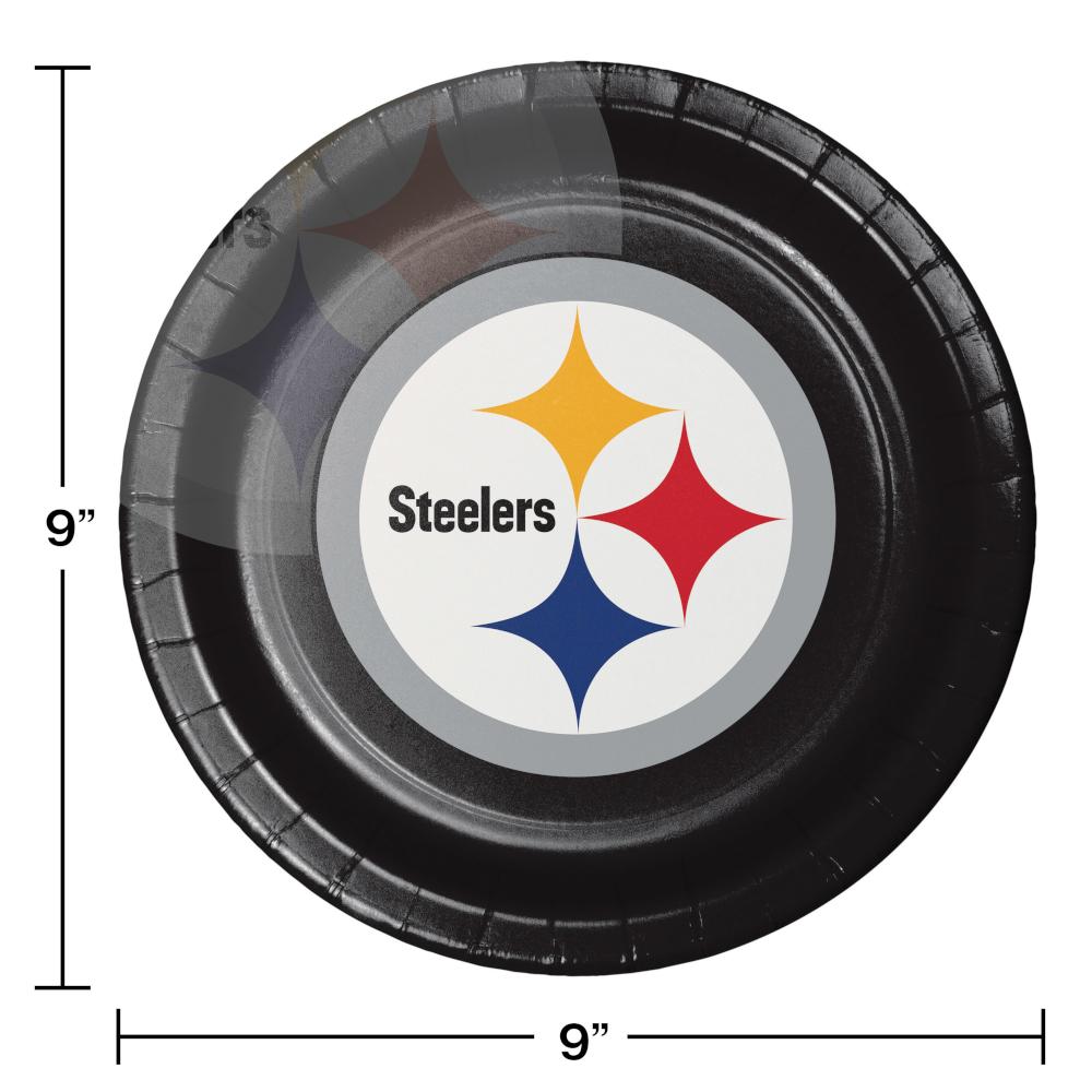 Pittsburgh Steelers Paper Plates, 8 ct Party Decoration