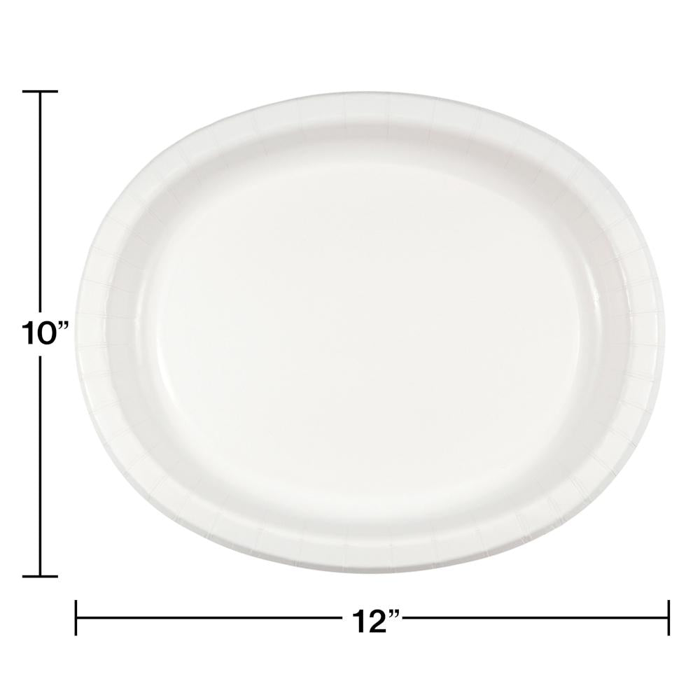96ct Bulk White Sturdy Style Oval Platters
