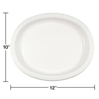 96ct Bulk White Sturdy Style Oval Platters