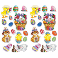 Beistle Easter Basket & Friends Cutouts (12 packs) - Easter Party Supplies
