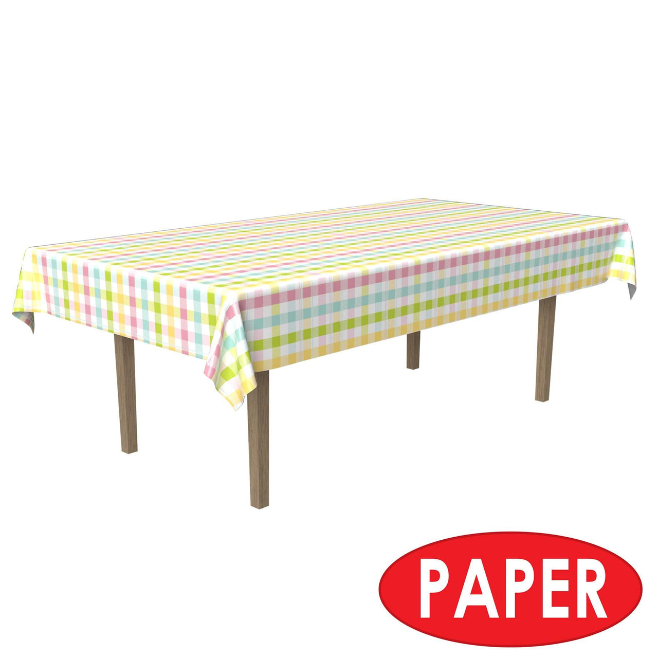 Bulk Plaid Paper Tablecover (12 Pkgs Per Case) by Beistle
