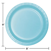 Pastel Blue Paper Plates, 24 ct Party Decoration