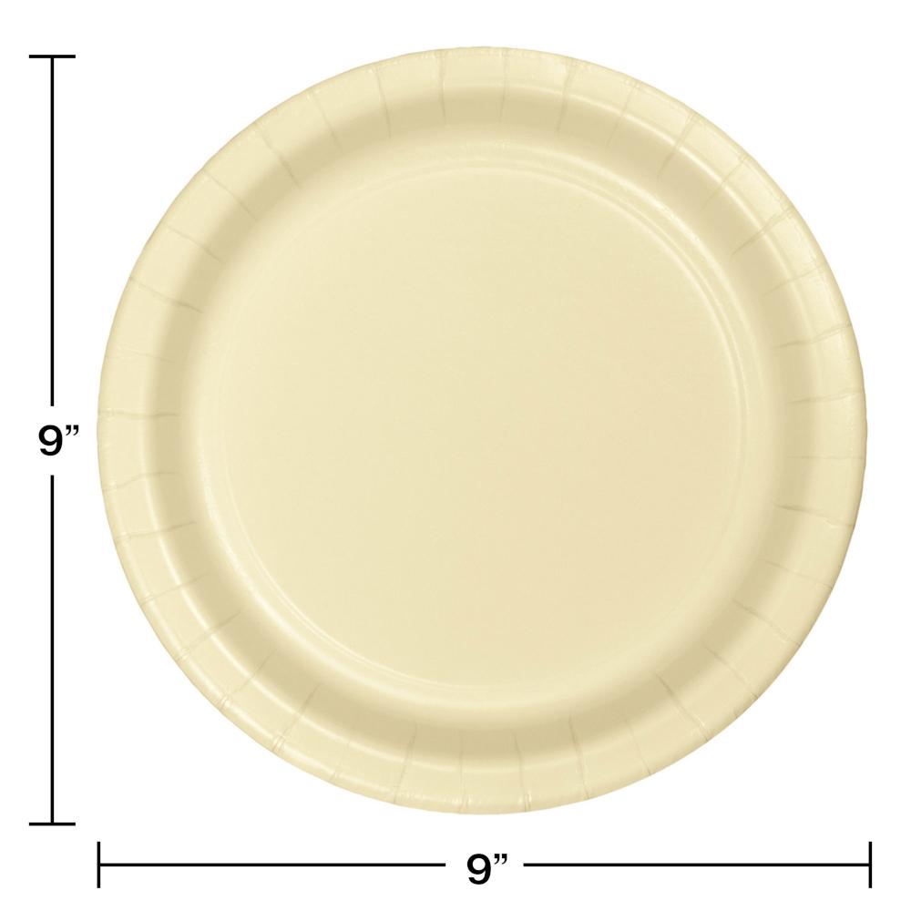 Ivory Paper Plates, 24 ct Party Decoration