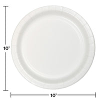 White Banquet Plate, 24 ct
