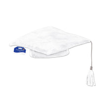 Graduation Party Supplies - Plush Graduate Cap - white