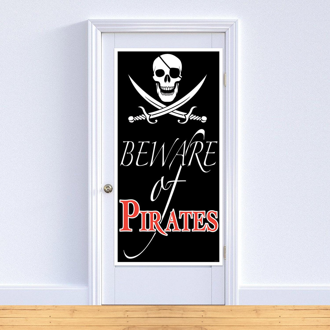 Bulk Pirate Party Beware Of Pirates Door Cover (Case of 12) by Beistle